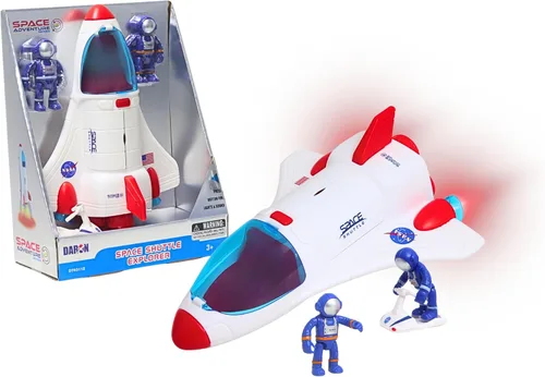 Vista 12 de Space Adventure - Juego de cápsula espacial con puerta iluminada, Lunar Rover y 2 figuras de astronauta, juguete espacial de plástico