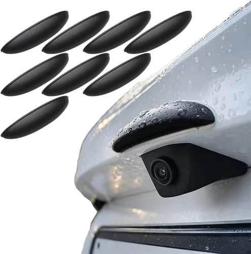 Vista 8 de Funda para capó de lluvia para cámara de respaldo, cubierta para cámara de Blanco