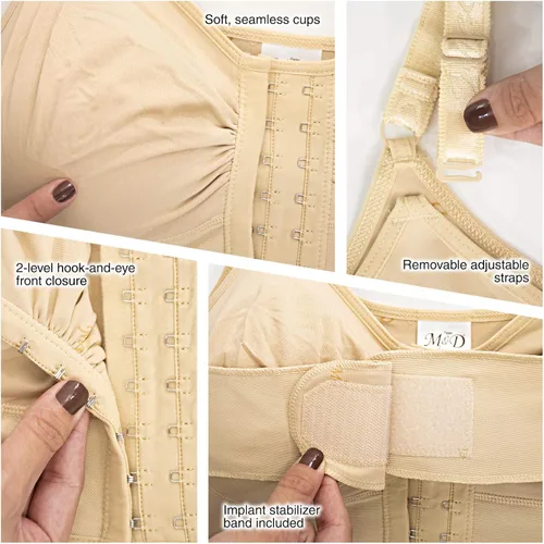 Vista 6 de M&D 0018 Surgical Breast Augmentation Bra wStrap Faja Colombiana Bra