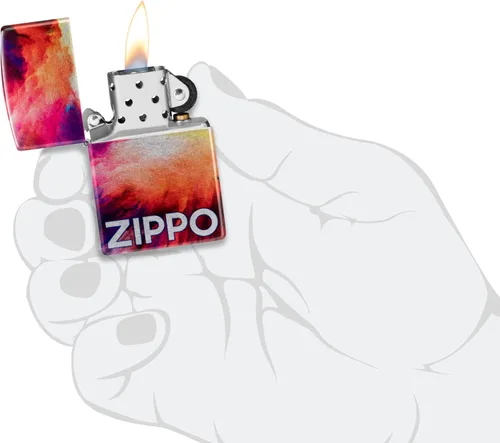 Vista 5 de Zippo Encendedor de bolsillo cromado con diseño Tie Dye 540