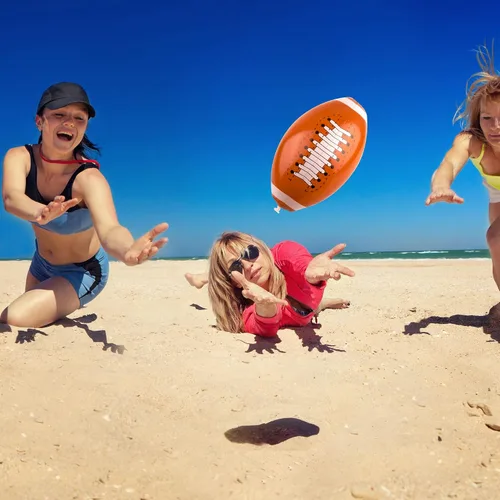 Vista 4 de Paquete de 30 pelotas inflables de fútbol de 16 pulgadas para inflar grandes pelotas de fútbol de playa inflables para verano, piscina, playa