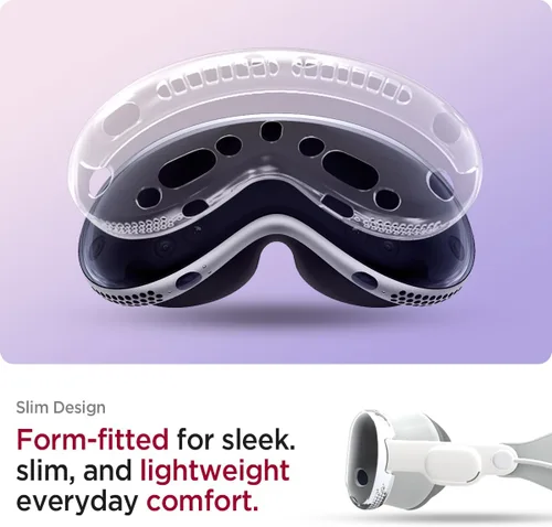 Vista 6 de Miimall Compatible for Apple Vision Pro Case Clear, Complete Lens Protection Anti-Scratch&Shockproof TPU Silicone Protective Cover Case for Vision