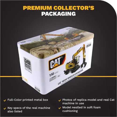Vista 6 de Excavadora con ruedas Caterpillar M318F 1:50 - Serie High Line de Diecast Masters - 85508