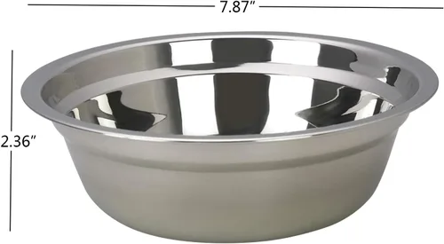 Vista 2 de 6 cuencos para mezclar ensaladas, tazón de acero inoxidable para cocinar y hornear