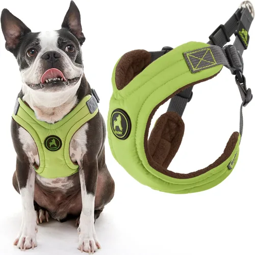 Vista 16 de Arnés de goma espuma con memoria Gooby Escape Free - Azul, pequeño - Arnés para perros sin tirón, de entrada fácil, con ajuste de cuatro puntos