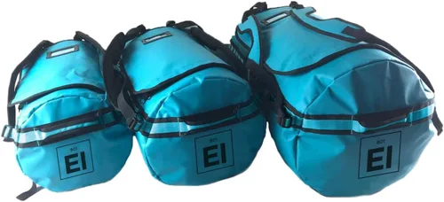 Vista 6 de Element Equipment Trailhead Bolsa de lona con correas de hombro de tela impermeable, Color verde azulado., Large 85 Liters