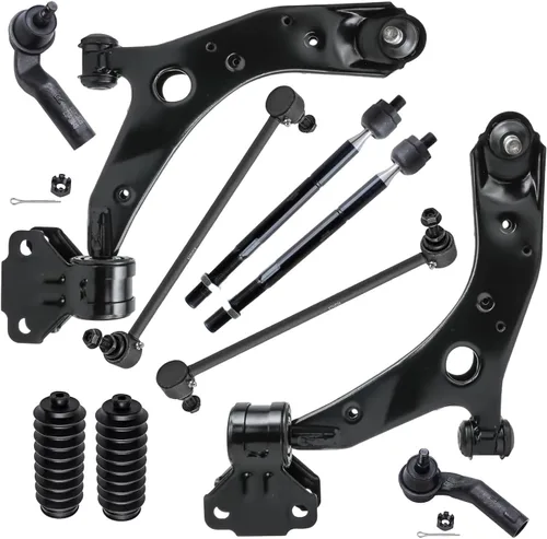 Vista 555 de Detroit Axle - Kit de suspensión frontal de 10 piezas para Dodge Avenger 2008-2014, Chrysler Sebring 2007-2010, 2 brazos de control inferiores, 2