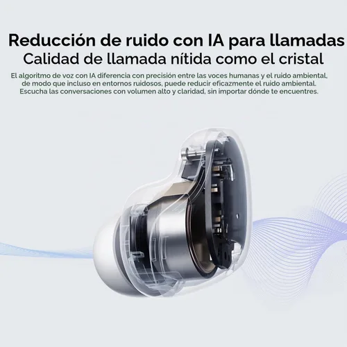 Vista 6 de Xiaomi Redmi Buds 6 Play Control dinámico de 10 mm Reducción de ruido AI Hasta 36 horas de duración de la batería Bluetooth® 5.4 Control
