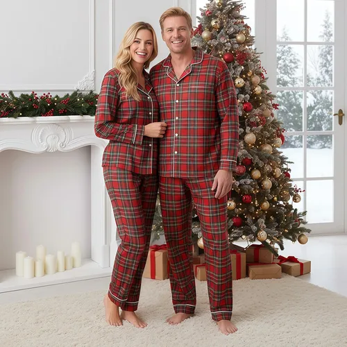Vista 3 de WephuPSho Conjuntos de pijamas familiares de Navidad, a juego, para bebés, adultos y niños, ropa de dormir navideña