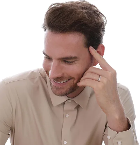 Vista 5 de Meissa 2 anillos de pareja para hombres y mujeres de plata de ley 925, anillos de boda anchos, tamaño ajustable, anillo de promesa a juego, anillos