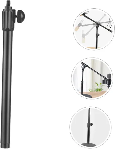 Vista 9 de Brazo telescópico brazo de metal poste de micrófono con adaptador de cabeza de tornillo portátil extensible soporte de micrófono accesorio para una