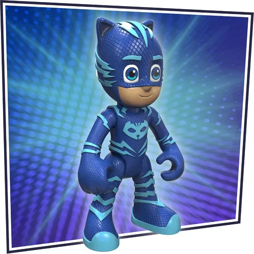 Vista 8 de PJ Masks - Power Pack Set de juguetes de Catboy para preescolar, con 2 figuras de acción, vehículo, pulsera y máscara de disfraz infantil
