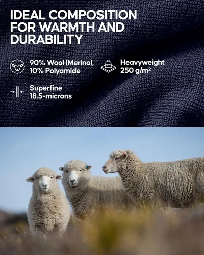 Vista 5 de DANISH ENDURANCE Capas Base de Lana Merino para Mujer, Set Extremadamente Cálido Verde oscuro