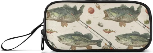 Vista 19 de Fisyme Cowboy Western Desert - Estuche para lápices de gran capacidad, estuche para maquillaje, organizador de papelería, para escuela, oficina