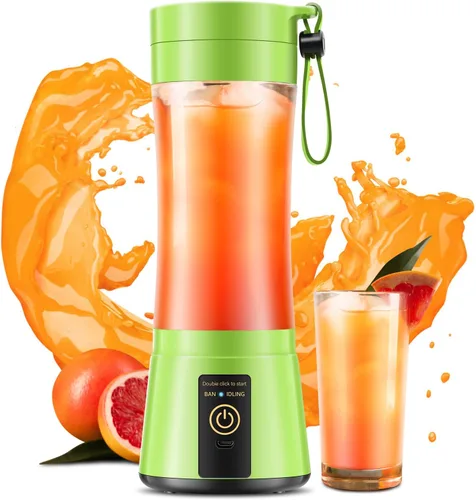 Vista 12 de Licuadora portátil inalámbrica de tamaño personal de 12 onzas – Mini licuadora para hacer batidos y batidos, inalámbrica, ligera, recargable, recién