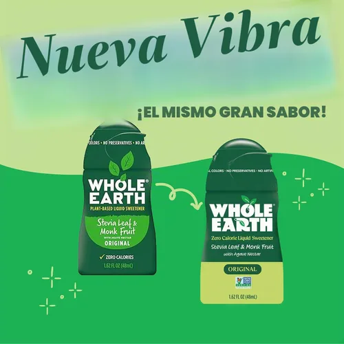Vista 6 de Whole Earth Stevia & Monk Fruit Edulcorante líquido, original, 1.62 onzas líquidas (paquete de 1)