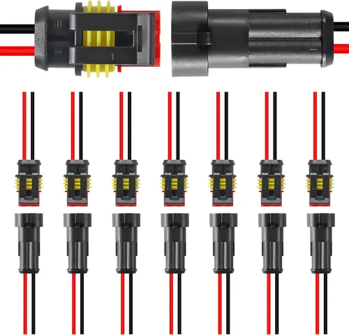 Vista 12 de 10 Piezas Conector de 1 Pin Impermeable Eléctrico Enchufe de 1 Pin Auto Cable Eléctrico Conectores de Desconexión Rápida Automotrices Conectores