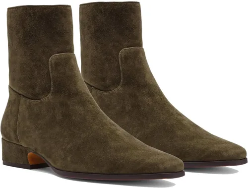 Vista 9 de Women's Ankle Boots Square Toe Low Chunky Block Heel Booties Comfortable Short Boots Side Zipper Booties Shoes