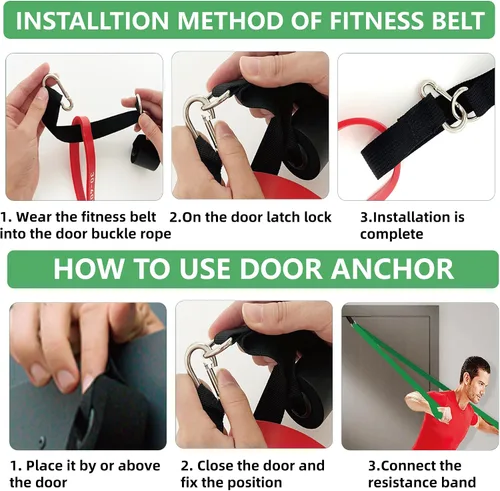 Vista 5 de Resistance Bands,Exercise Bands,Workout Bands,Resistance Bands Set for Legs,Pull Up Bands,Stretch Bands for Exercise,Muscle Training, Physical