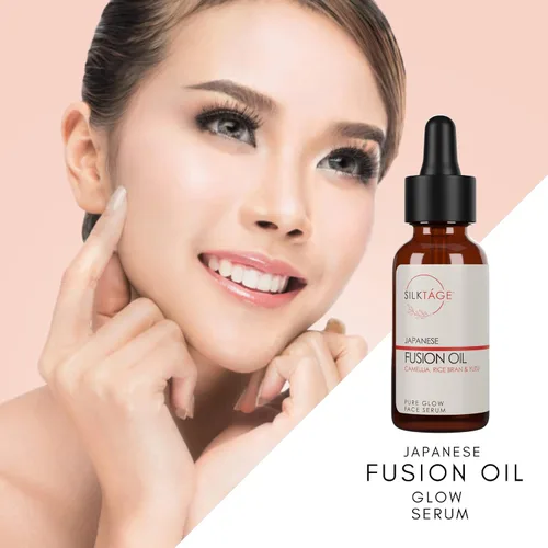 Vista 6 de SILKTÁGE Japanese Fusion Oil - Suero facial Pure Glow, Camellia, suero Yuzi brillante para piel seca, líneas finas, tono de piel desigual y tez