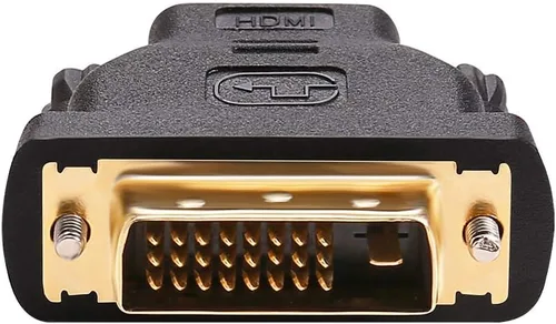 Vista 3 de Adaptador DVI a HDMI DTECH DVI macho a HDMI hembra bidireccional convertidor de puerto DVI-D 4K 1080P conector chapado en oro