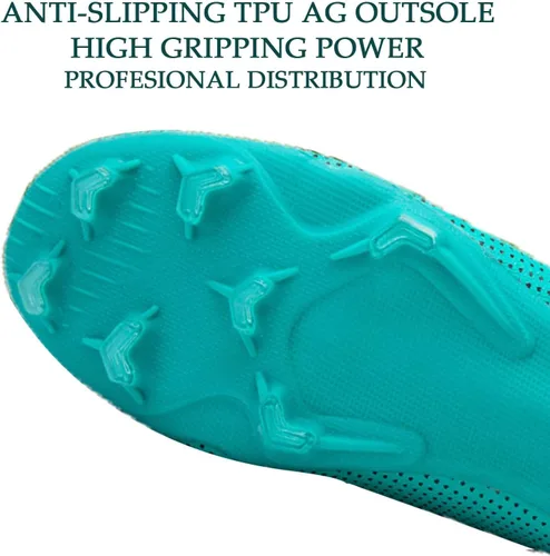 Vista 5 de HESBITEUL Zapatos de fútbol cómodos para hombre, para exteriores, interiores, para niños, para estudiantes de fútbol, zapatos deportivos de alta