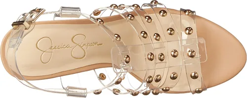 Vista 5 de Jessica Simpson Rienne - Sandalias de tacón gladiador con plataforma enjaulada para mujer