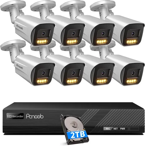 Vista 11 de Sistema de cámara de seguridad 4K PoE 8 canales con 2TB HDD