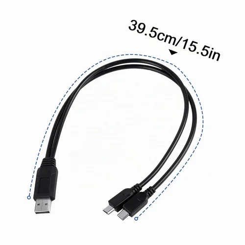 Vista 8 de UCEC Cable de carga doble micro USB Splitter que alimenta hasta dos dispositivos micro USB a la vez desde un solo puerto USB (paquete de 1)