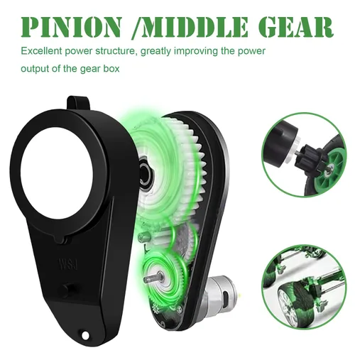 Vista 6 de Motor de ruedas motorizadas de 12 V, 40000 rpm, para niños, caja de cambios de automóvil, ruedas motorizadas, motor eléctrico, mejora, motocicleta