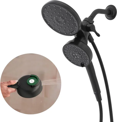 Vista 13 de Moen Magnetix - Cabezal de ducha cromado de 8 funciones y ducha de mano extraíble con spray de limpieza Power Boost, 260C1EP