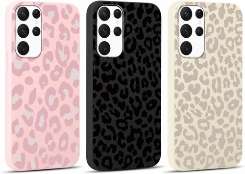 Vista 19 de Pack de 2 fundas con estampado de guepardo para Samsung Galaxy A03s 4G de 6.5", fundas de diseño de patrón de leopardo de lujo, de silicona suave
