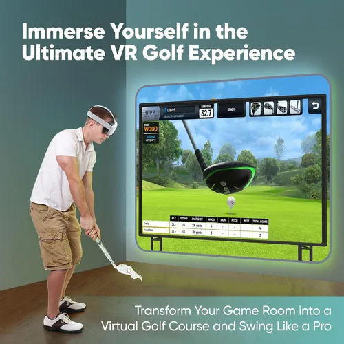 Vista 3 de VR Golf Attachment Club for Oculus Quest 3 Accessories Golf+ Grip Handle VR Golf Attachment,Golfing Game Realistic Extension Adapter