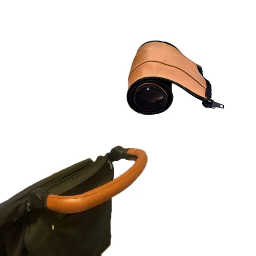 Vista 6 de Funda universal para manillar de cochecito – Funda de piel sintética para cochecitos de bebé, a prueba de polvo y agarre protector para cochecitos