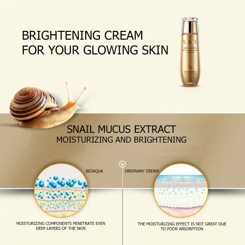 Vista 6 de BIOAQUA Reparación Caracol Mucus Crema Hidratante Piel Suave Hidratar Maravillosa Vitalidad 4.4 fl oz/4.57fl.oz