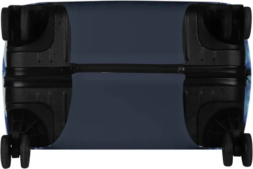 Vista 6 de POPCUSTOMS Funda de equipaje de viaje personalizada, protector de equipaje personalizado para maleta de mascota, funda de equipaje lavable, texto
