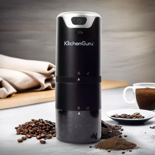 Vista 4 de Levare - Molinillo de café recargable, molinillo de café inalámbrico con rebabas de cerámica, funciona con batería de bajo ruido, ajustes