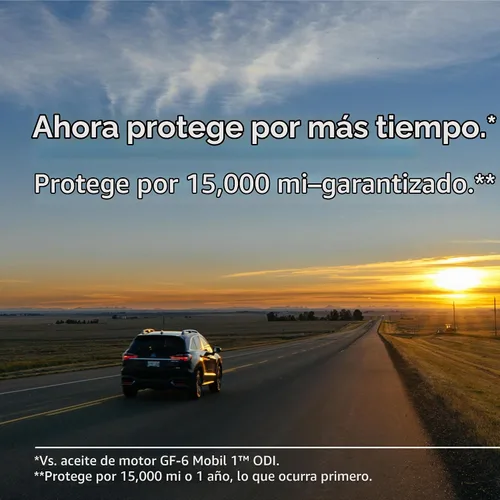 Vista 4 de Mobil 1 aceite de motor sintético avanzado de ahorro de combustible completo 0W-30, 5 cuartos de galón