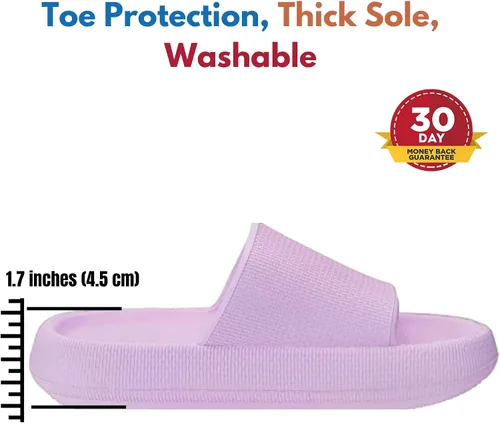 Vista 4 de gardma Pantuflas acolchadas para mujeres y hombres Pantuflas unisex genuinas Suela gruesa acolchada extremadamente cómoda Sandalias para mujer