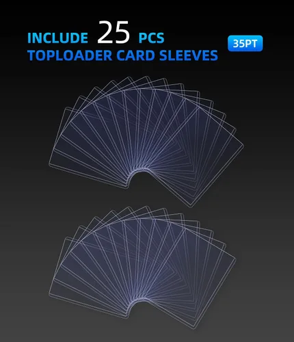 Vista 9 de 35PT Toploader - Fundas para tarjetas, 25 unidades, 3 x 4 pulgadas, Ultro transparente, para tarjetas intercambiables (25 unidades, 35 unidades)