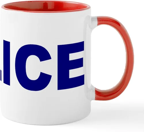 Vista 55 de CafePress Taza de café de cerámica de 11 oz (11.0 fl oz) de Police Mom