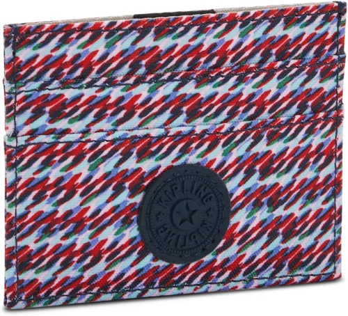 Vista 4 de Kipling Kipling - Portatarjetas para mujer, cartera de poliéster impresa importada, ondas deliciosas, 4.25 pulgadas de largo x 3.125 pulgadas