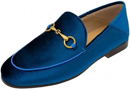 Vista 17 de Divanne Mocasines para mujer, mocasines planos con cadena dorada, mocasines de piel sin cordones Albaricoque