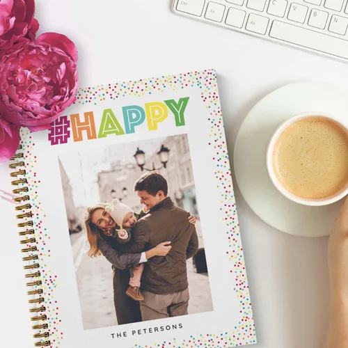 Vista 4 de Gotcha Covered Notebooks Cuaderno de confeti con fotos personalizadas, diario feliz de 8.5 x 11 pulgadas, 120 páginas, varios diseños de papel, tapa