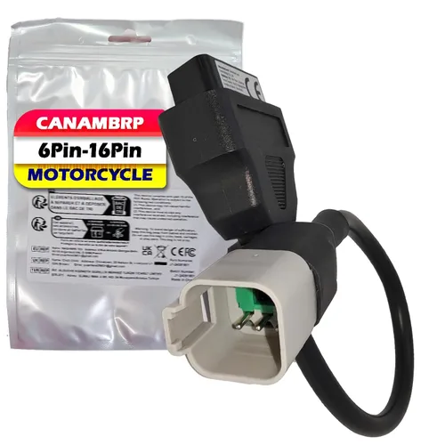 Vista 8 de Cable adaptador OBD2 de 6 pines a 16 pines para BRP y CAN-AM, conector de herramienta de diagnóstico para motocicletas, compatible con CAN-AM