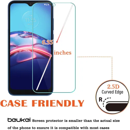 Vista 4 de Paquete de 3 protectores de pantalla de vidrio templado para Motorola Moto E (2020), antiarañazos, sin burbujas