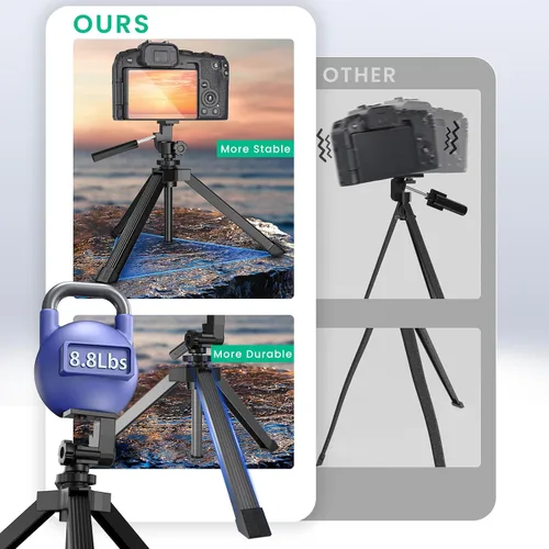 Vista 6 de Gosky Alcance ajustable resistente del trípode de la sobremesa binoculares telescopio cámaras DSLR otro dispositivo