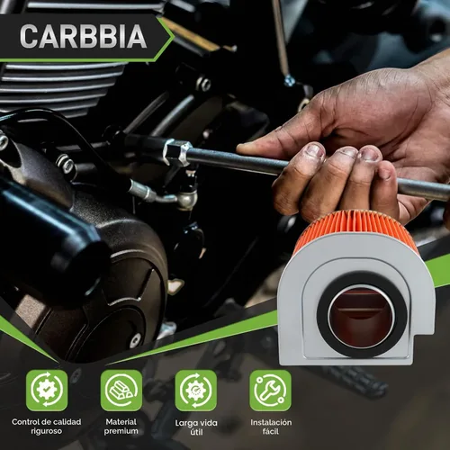 Vista 5 de Filtro de aire Carbbia 17211-KR3-600 Compatible con Honda CA125 / CMX250 / Compatible con Rebel 250 CMX250C / Compatible con Rebel CA250 Elemento