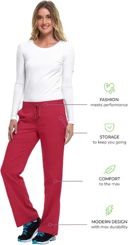 Vista 5 de Healing Hands Pantalón de hospital de etiqueta púrpura para mujeres modelo Taylor 9095 2 con cordón y 2 bolsillos