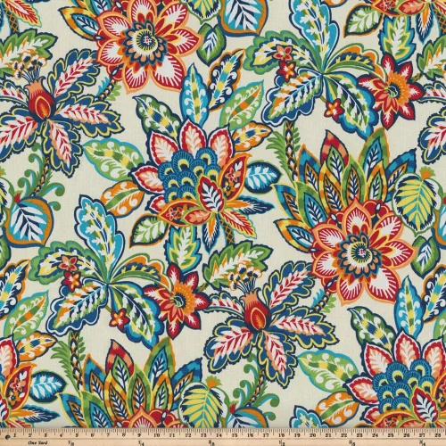 Vista 6 de Pillow Perfect Cojín de banco floral brillante para interiores y exteriores con lazos, 1 unidad, 18 x 45 pulgadas, azul/verde Copeland
